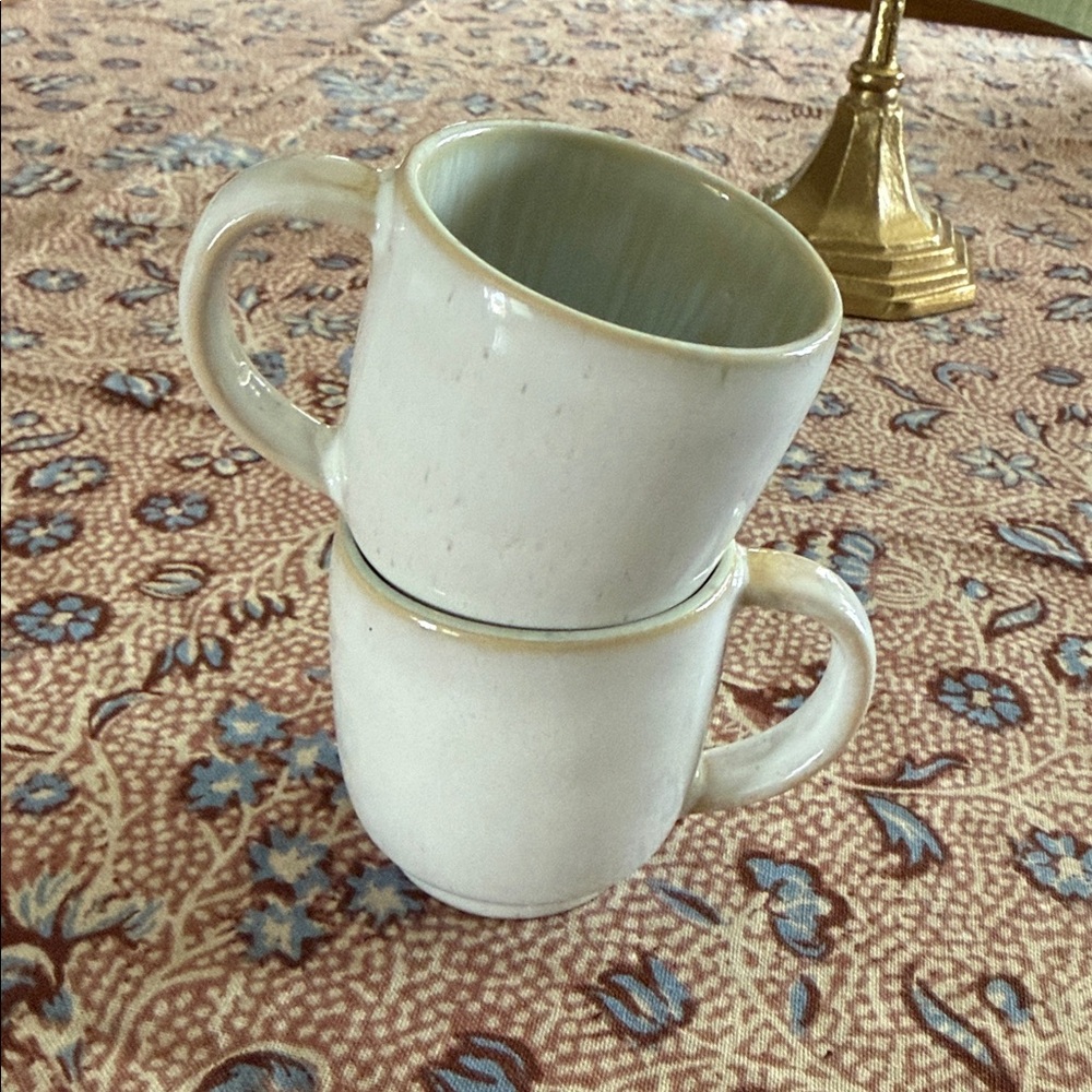 Pair of Sojourn pottery 2” Pottery Small Espresso Mugs (2)